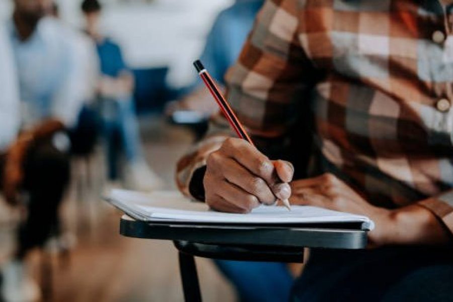 Adult writing in the classroom