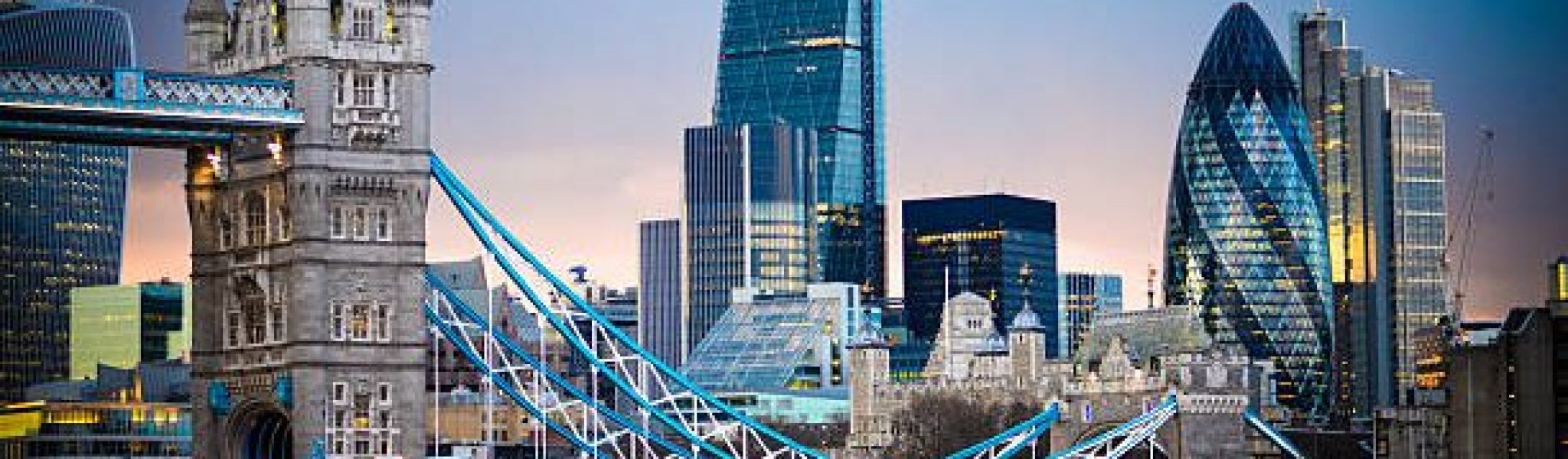 Amazing London skyline with Tower Bridge during sunset
